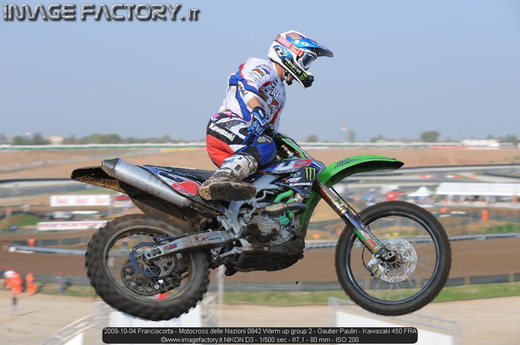 2009-10-04 Franciacorta - Motocross delle Nazioni 0842 Warm up group 2 - Gautier Paulin - Kawasaki 450 FRA
